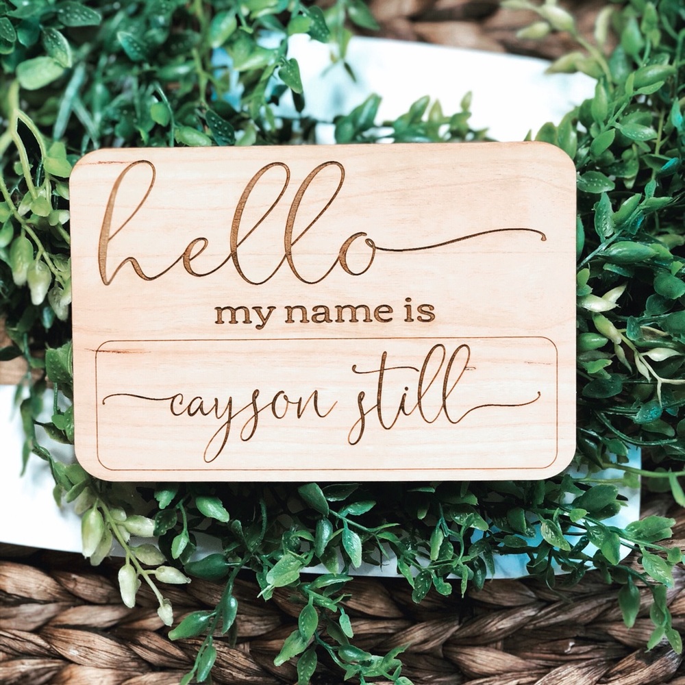 Custom Baby Announcement Sign